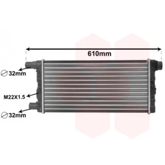 Radiateur, refroidissement du moteur VAN WEZEL 17002115