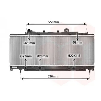 Radiateur, refroidissement du moteur VAN WEZEL 17002149