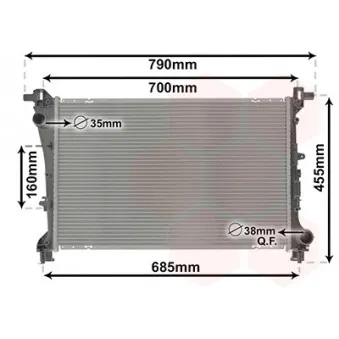 Radiateur, refroidissement du moteur VAN WEZEL 17012706