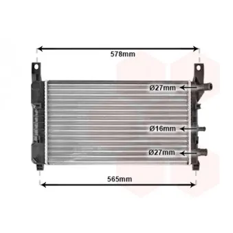 Radiateur, refroidissement du moteur VAN WEZEL 18002117