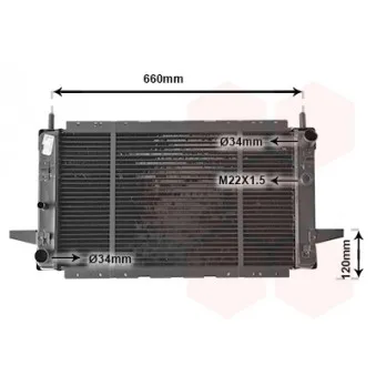 Radiateur, refroidissement du moteur VAN WEZEL 18002139