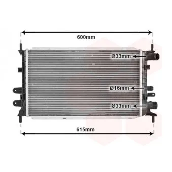 Radiateur, refroidissement du moteur VAN WEZEL 18002148