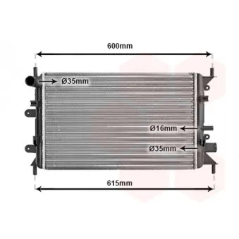 Radiateur, refroidissement du moteur VAN WEZEL 18002149