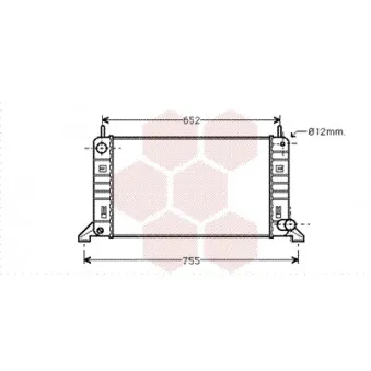 Radiateur, refroidissement du moteur VAN WEZEL 18002158