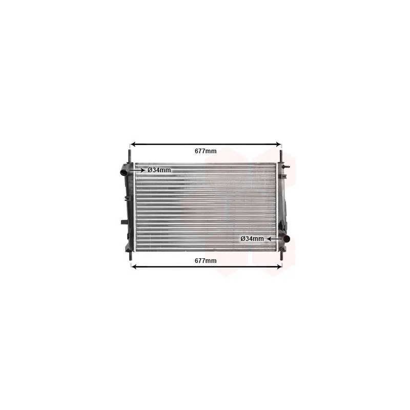 Radiateur, refroidissement du moteur VAN WEZEL 18002165