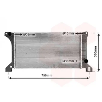 Radiateur, refroidissement du moteur VAN WEZEL 18002169