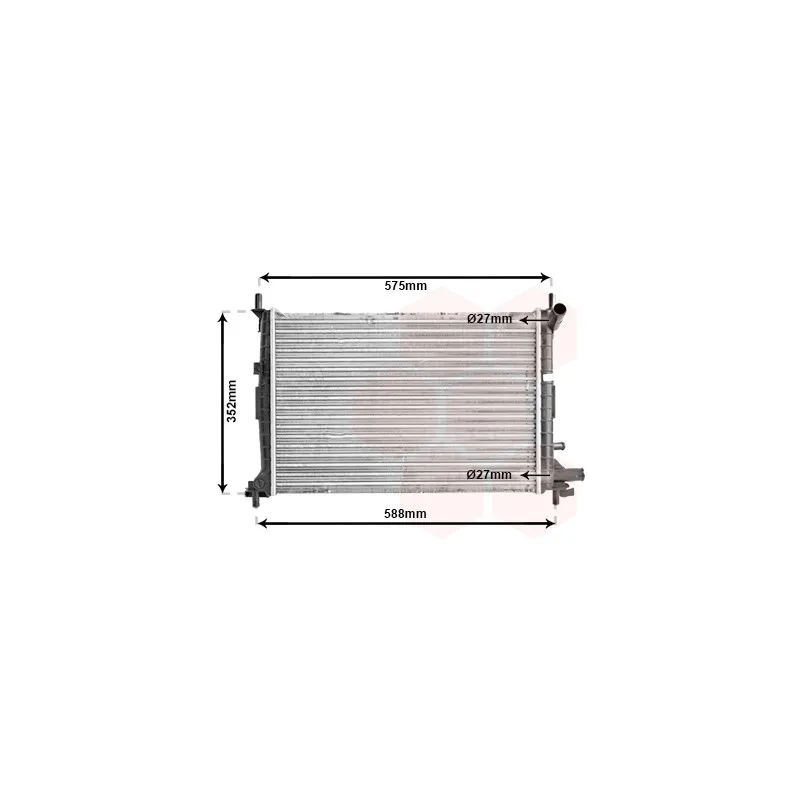 Radiateur, refroidissement du moteur VAN WEZEL 18002220