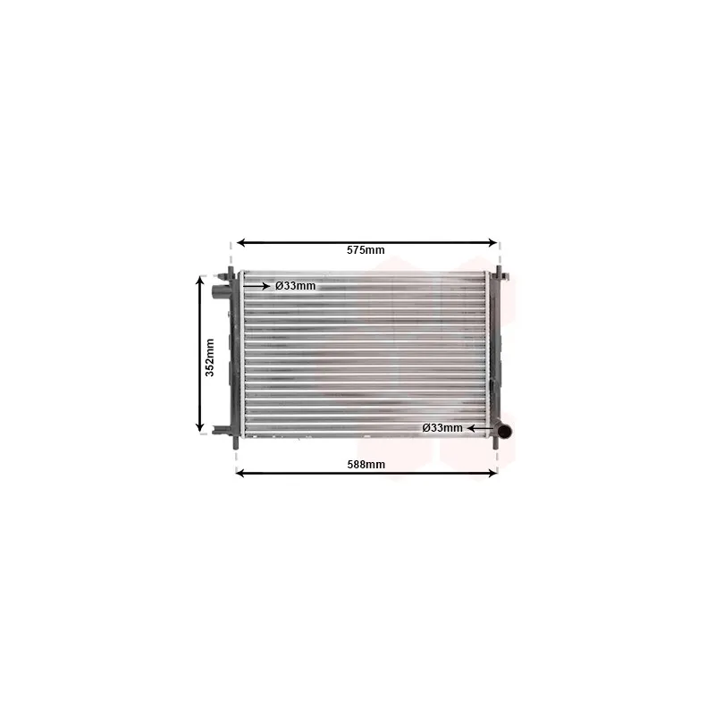 Radiateur, refroidissement du moteur VAN WEZEL 18002224