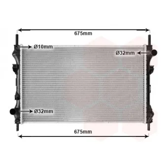 Radiateur, refroidissement du moteur VAN WEZEL 18002319