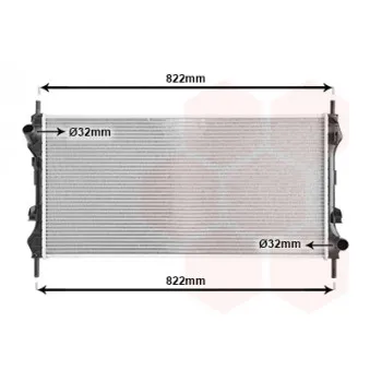 Radiateur, refroidissement du moteur VAN WEZEL 18002320