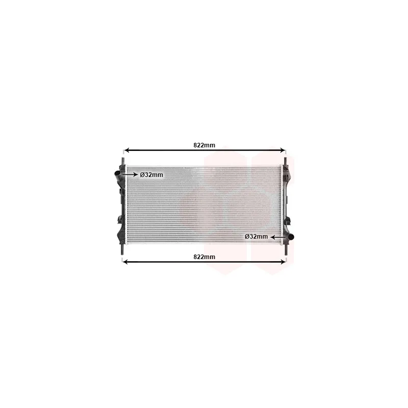 Radiateur, refroidissement du moteur VAN WEZEL 18002320