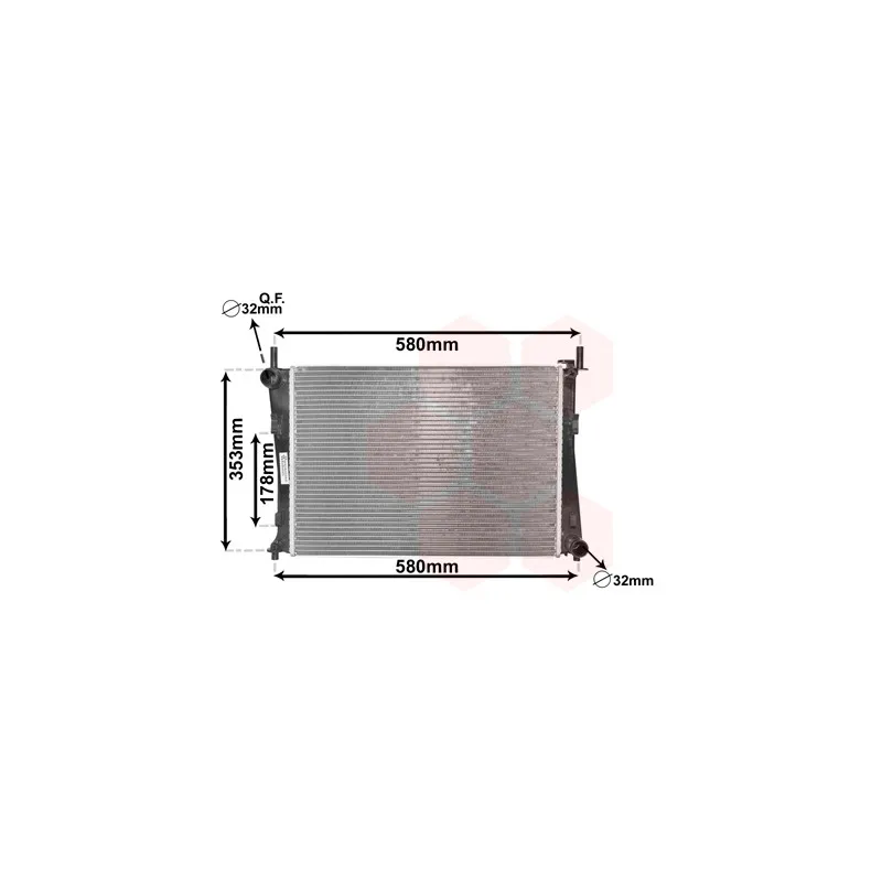 Radiateur, refroidissement du moteur VAN WEZEL 18002325