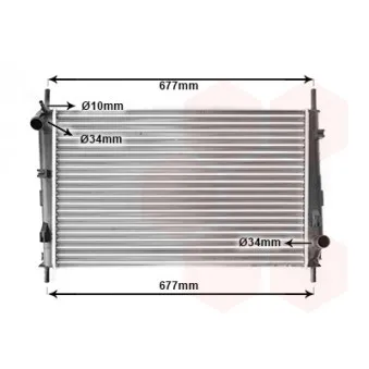 Radiateur, refroidissement du moteur VAN WEZEL 18002335