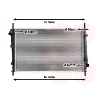 Radiateur, refroidissement du moteur VAN WEZEL 18002336