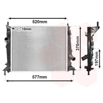 Radiateur, refroidissement du moteur VAN WEZEL 18002368