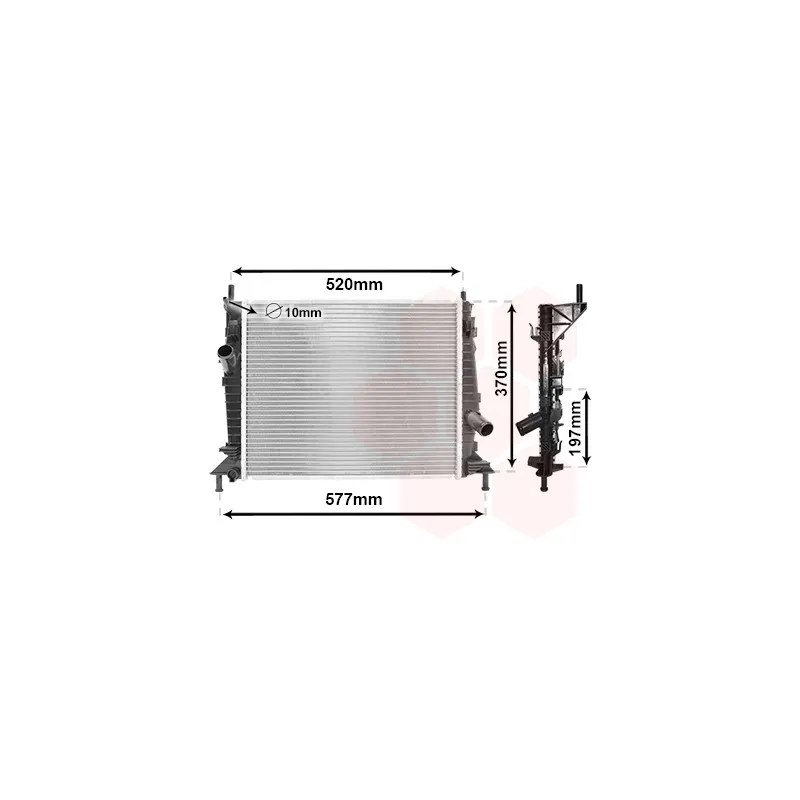 Radiateur, refroidissement du moteur VAN WEZEL 18002368