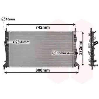 Radiateur, refroidissement du moteur VAN WEZEL