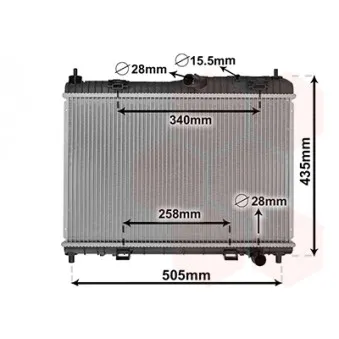 Radiateur, refroidissement du moteur VAN WEZEL 18002605