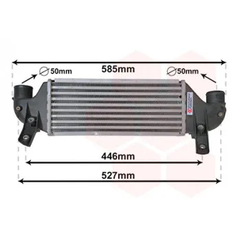 Intercooler, échangeur VAN WEZEL 18004313