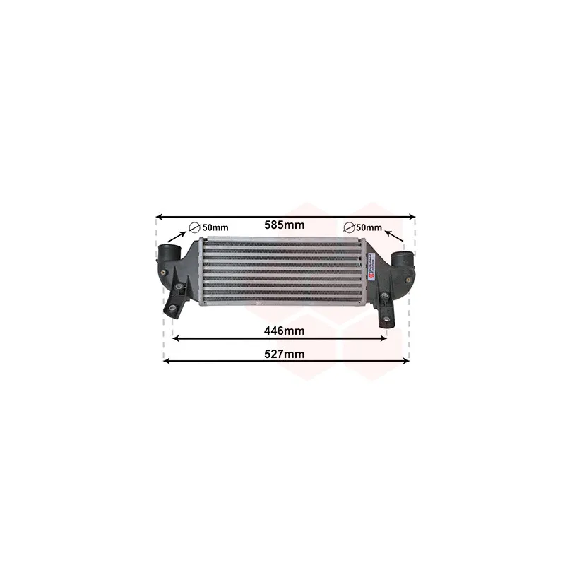 Intercooler, échangeur VAN WEZEL 18004313