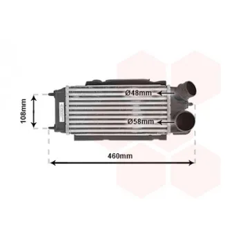 Intercooler, échangeur VAN WEZEL 18004476