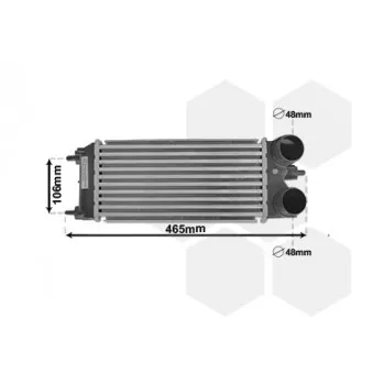 Intercooler, échangeur VAN WEZEL 18004701