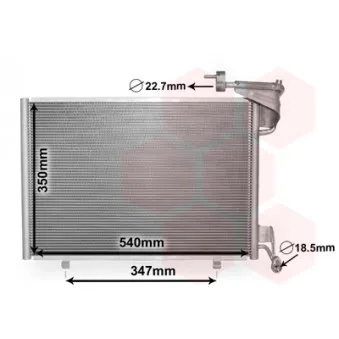 Condenseur, climatisation VAN WEZEL 18005592