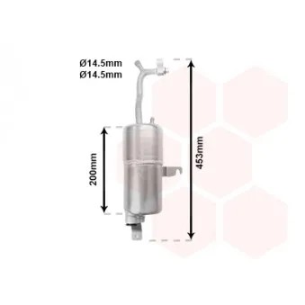 Filtre déshydratant, climatisation VAN WEZEL 1800D310