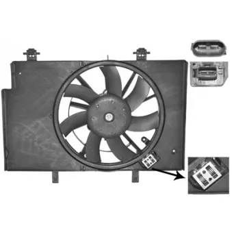 Ventilateur, refroidissement du moteur VAN WEZEL 1807749