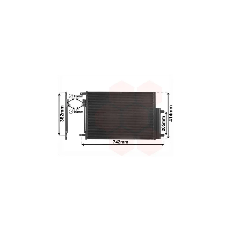 Condenseur, climatisation VAN WEZEL 21015702