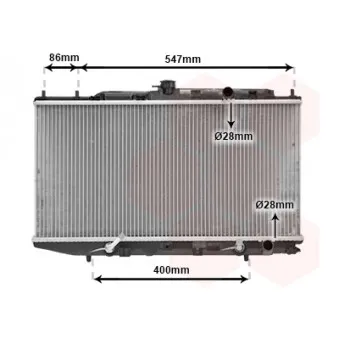 Radiateur, refroidissement du moteur VAN WEZEL 25002064