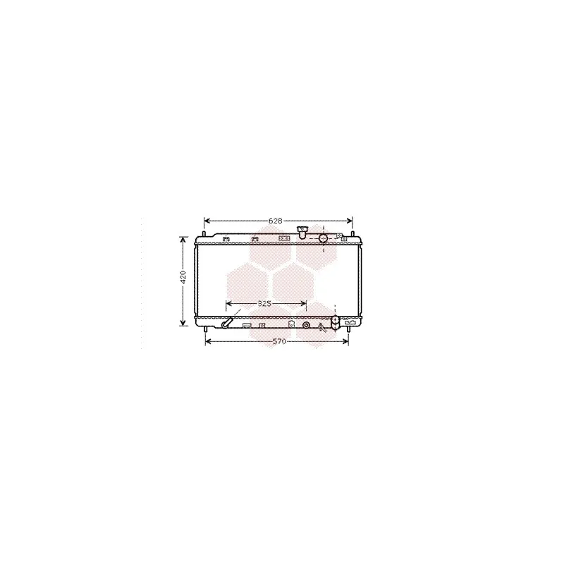 Radiateur, refroidissement du moteur VAN WEZEL 25002174