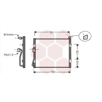 Condenseur, climatisation VAN WEZEL 25005090