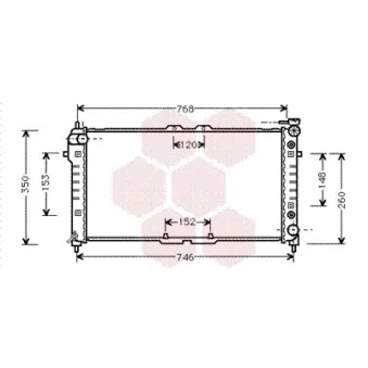 Radiateur, refroidissement du moteur VAN WEZEL 27002037