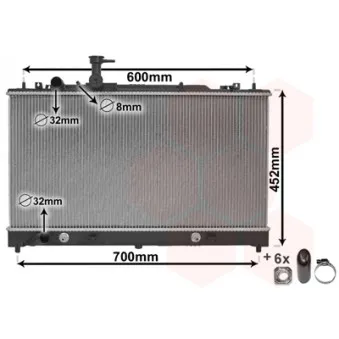 Radiateur, refroidissement du moteur VAN WEZEL