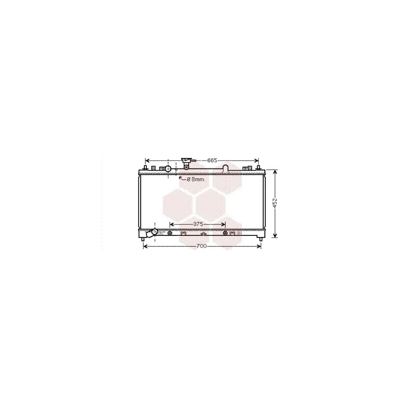 Radiateur, refroidissement du moteur VAN WEZEL 27002220