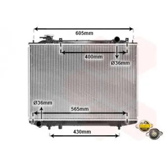 Radiateur, refroidissement du moteur VAN WEZEL 27002235