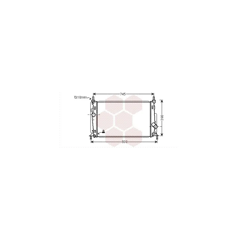 Radiateur, refroidissement du moteur VAN WEZEL 27002237