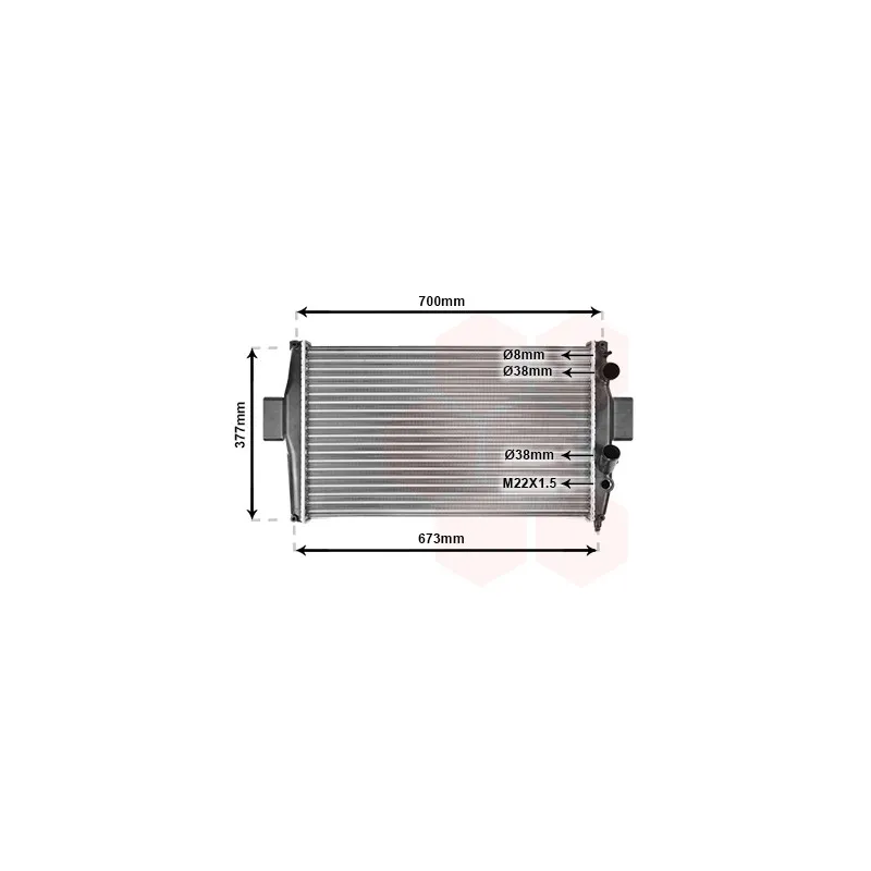 Radiateur, refroidissement du moteur VAN WEZEL 28002022