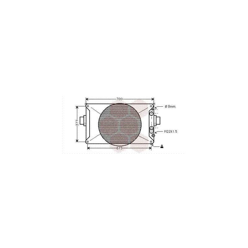 Radiateur, refroidissement du moteur VAN WEZEL 28002035