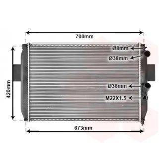 Radiateur, refroidissement du moteur VAN WEZEL 28002050