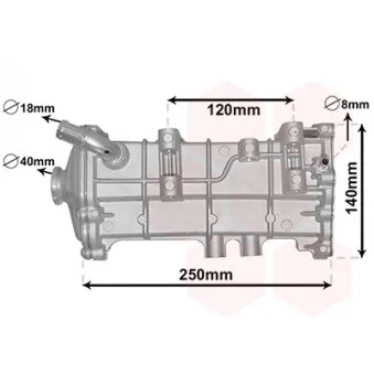 Intercooler, échangeur VAN WEZEL 28014701