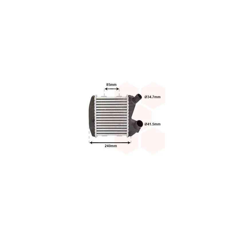 Intercooler, échangeur VAN WEZEL 29004004