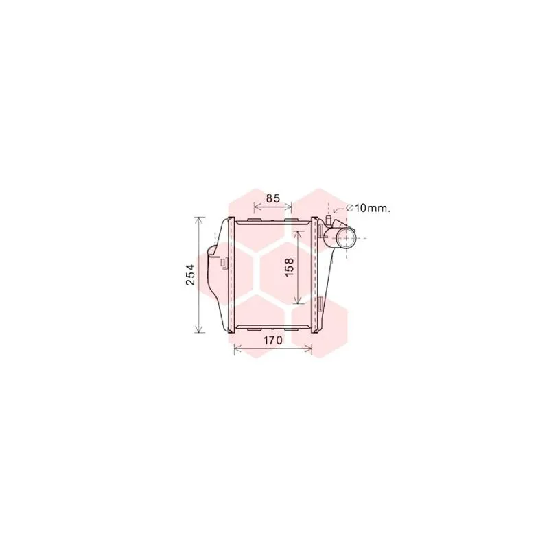 Intercooler, échangeur VAN WEZEL 29004015