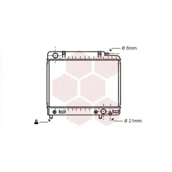 Radiateur, refroidissement du moteur VAN WEZEL 30002041