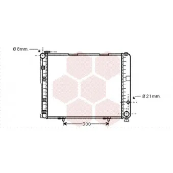 Radiateur, refroidissement du moteur VAN WEZEL 30002236