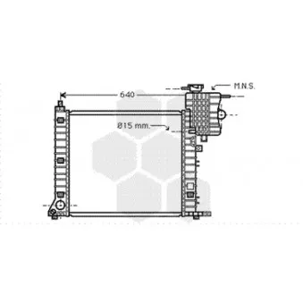 Radiateur, refroidissement du moteur VAN WEZEL 30002264