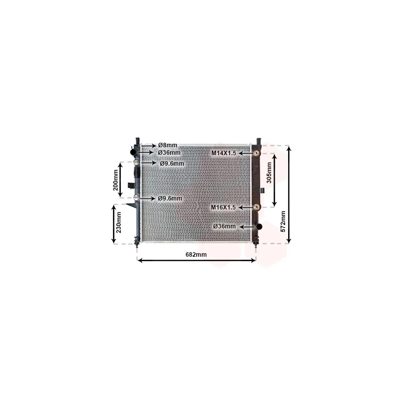 Radiateur, refroidissement du moteur VAN WEZEL 30002271