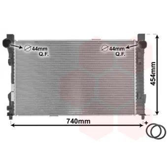 Radiateur, refroidissement du moteur VAN WEZEL 30002338