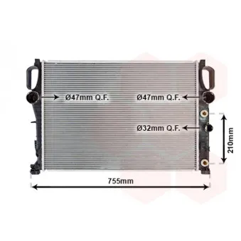 Radiateur, refroidissement du moteur VAN WEZEL 30002342